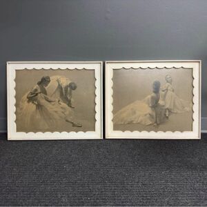 Vintage 40s Ballet Dancer Framed Art Prints August Munchausen Finale Interlude